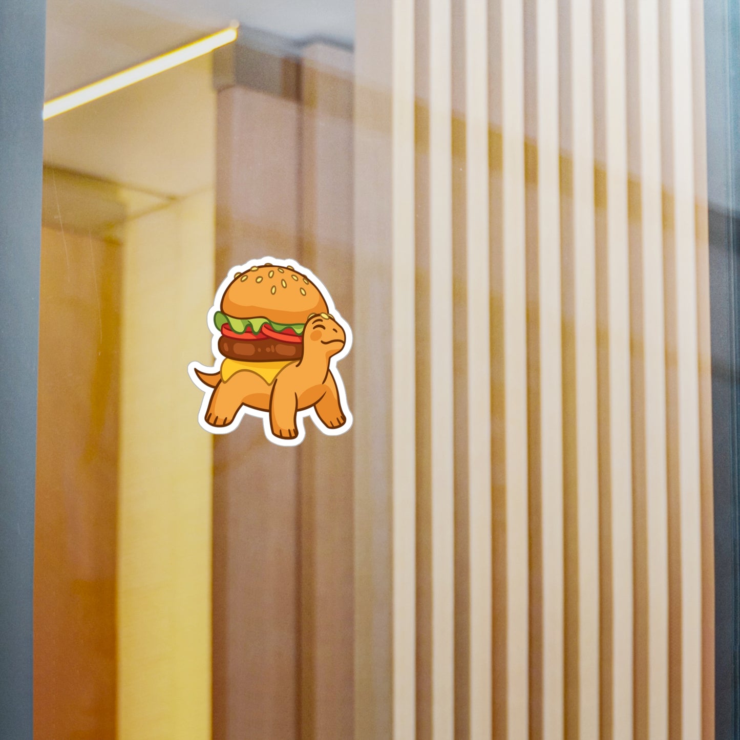 Burger-Turtle Kiss-Cut Vinyl Decal Sticker