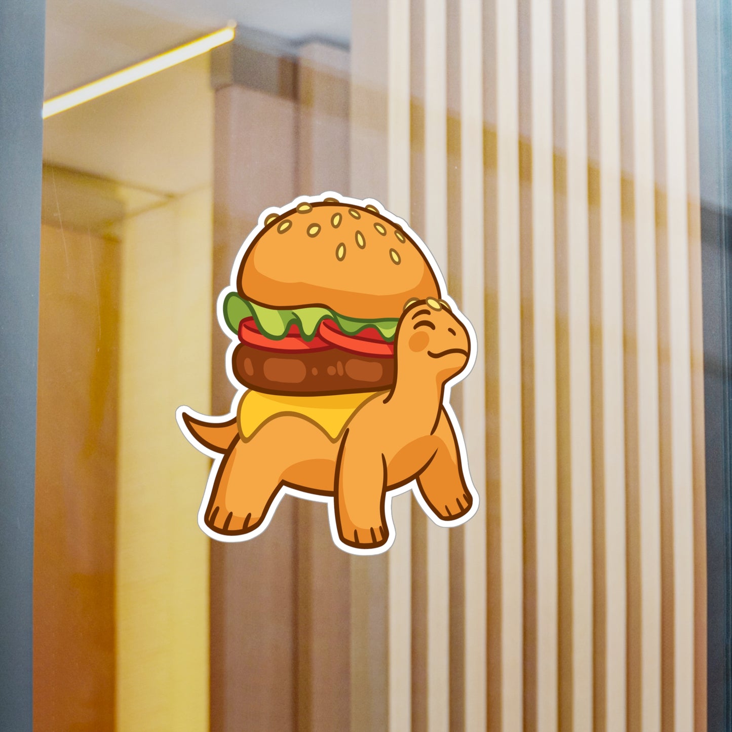 Burger-Turtle Kiss-Cut Vinyl Decal Sticker