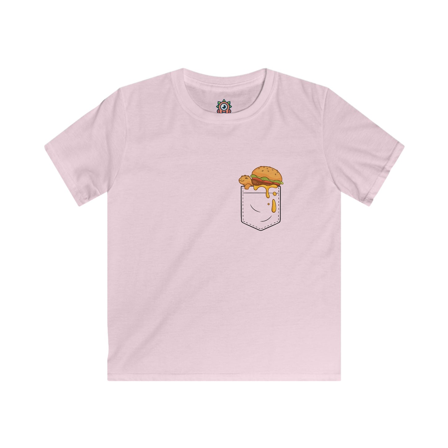 Burger-Turtle in Pocket Kids T-Shirt