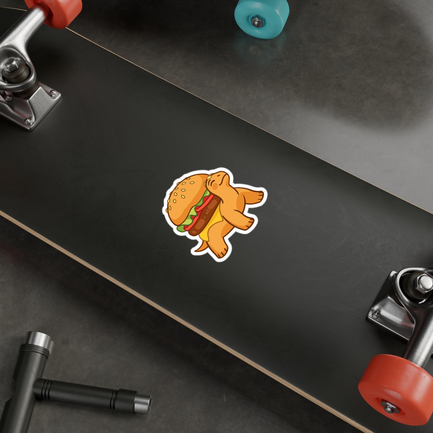 Burger-Turtle Kiss-Cut Vinyl Decal Sticker
