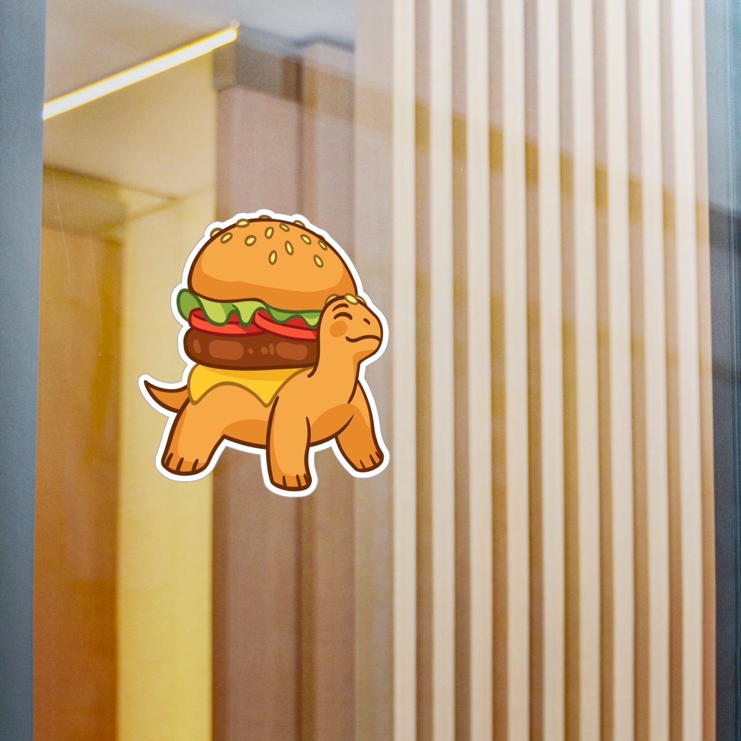 Burger-Turtle Kiss-Cut Vinyl Decal Sticker