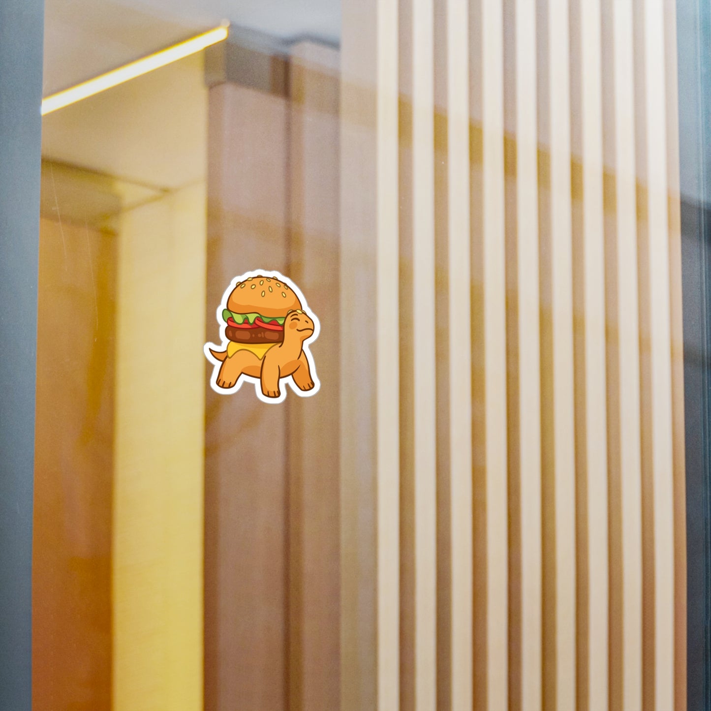 Burger-Turtle Kiss-Cut Vinyl Decal Sticker