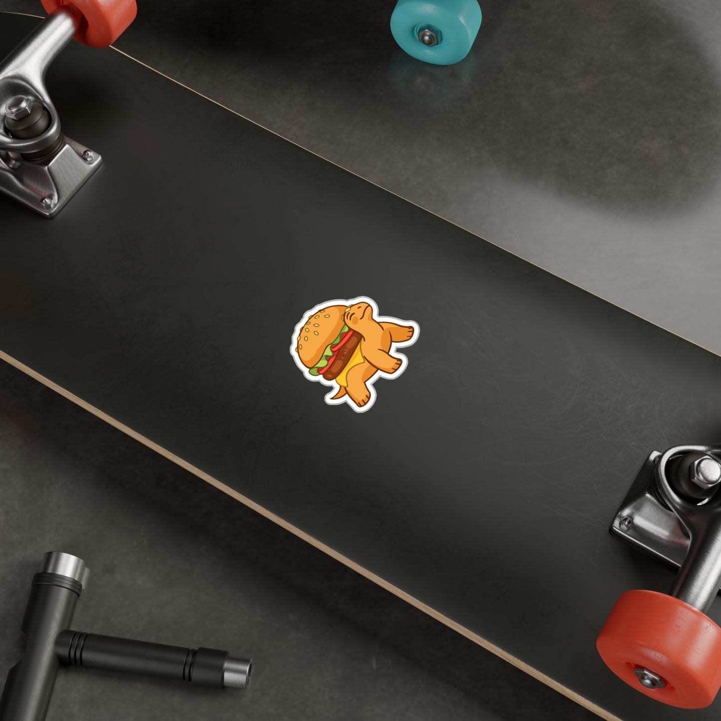 Burger-Turtle Kiss-Cut Vinyl Decal Sticker
