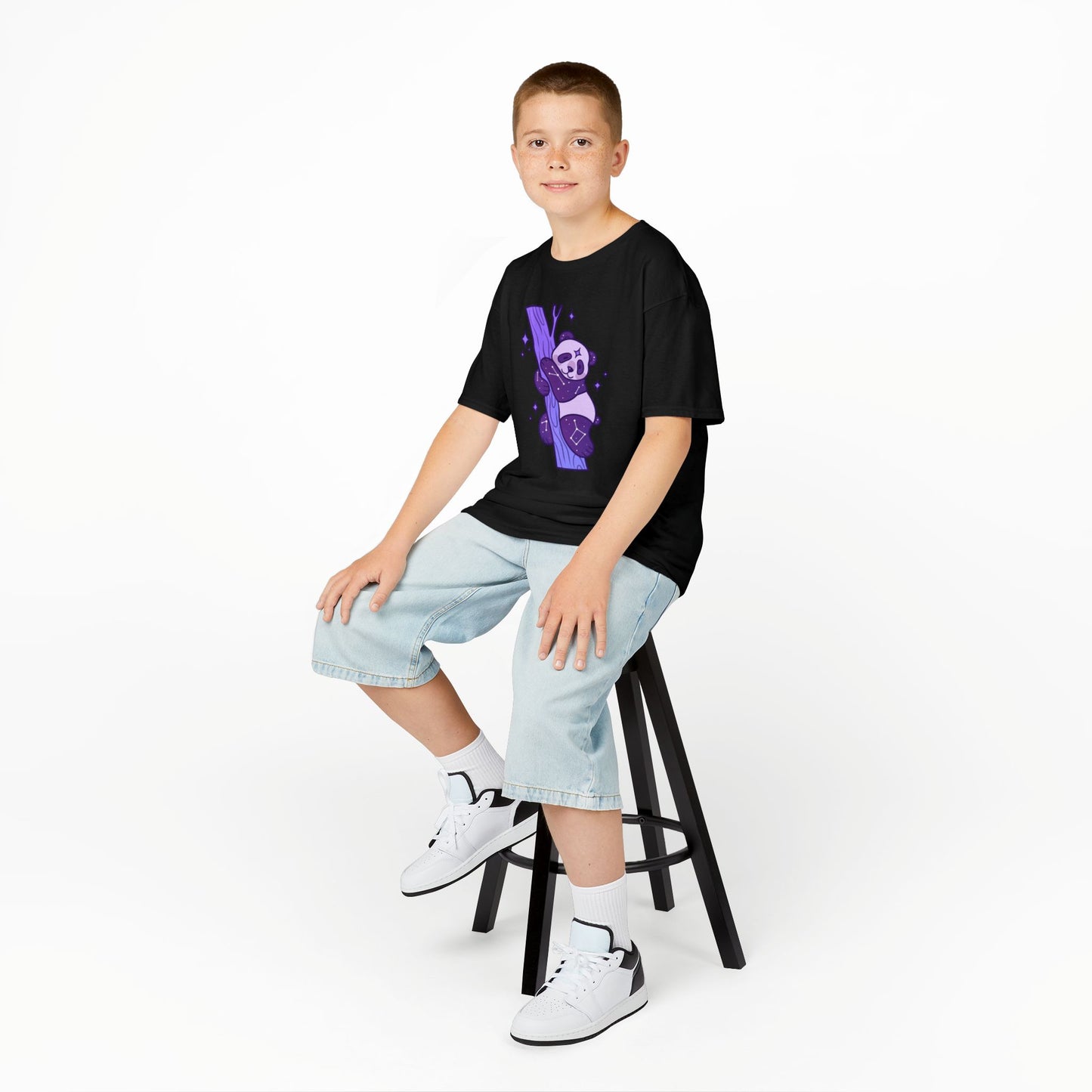 GalactiPanda Starry Sky Climber Kids T-Shirt