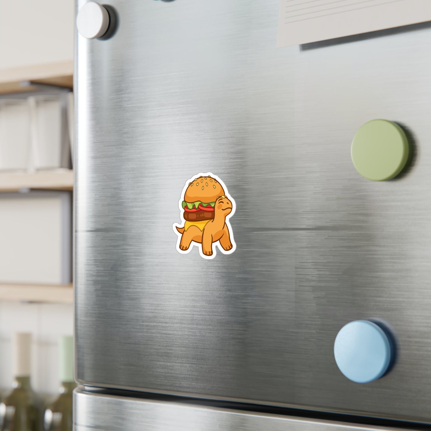 Burger-Turtle Kiss-Cut Vinyl Decal Sticker