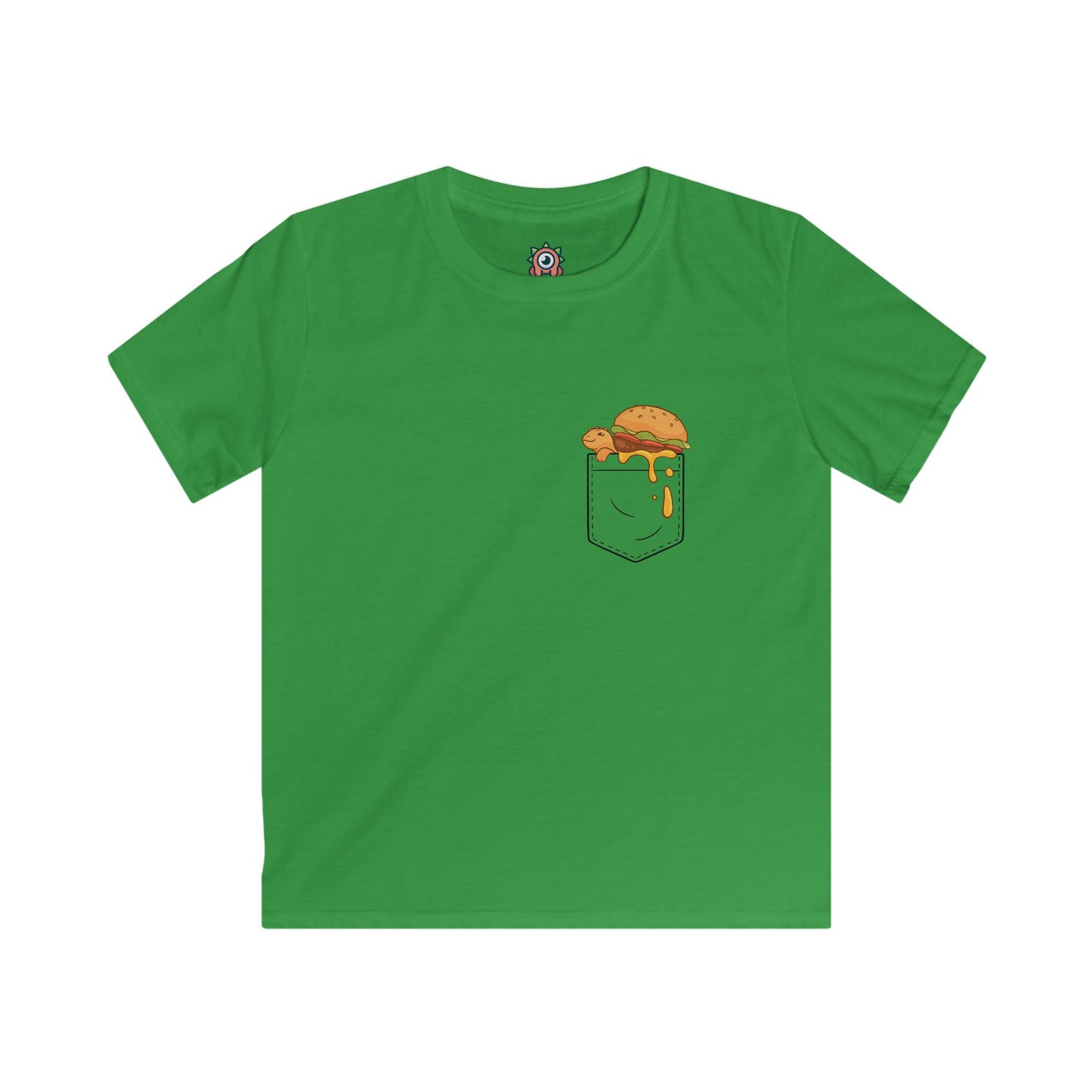 Burger-Turtle in Pocket Kids T-Shirt