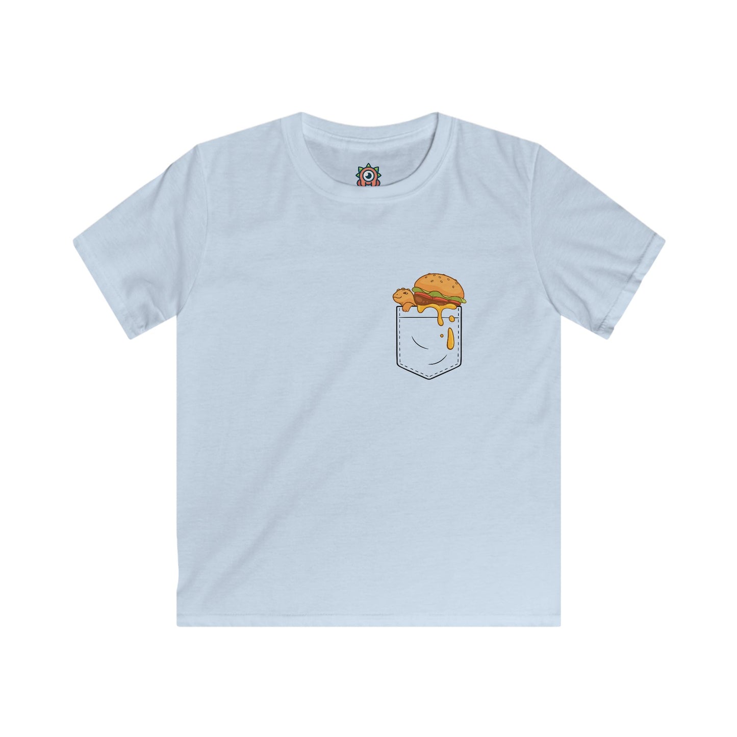 Burger-Turtle in Pocket Kids T-Shirt