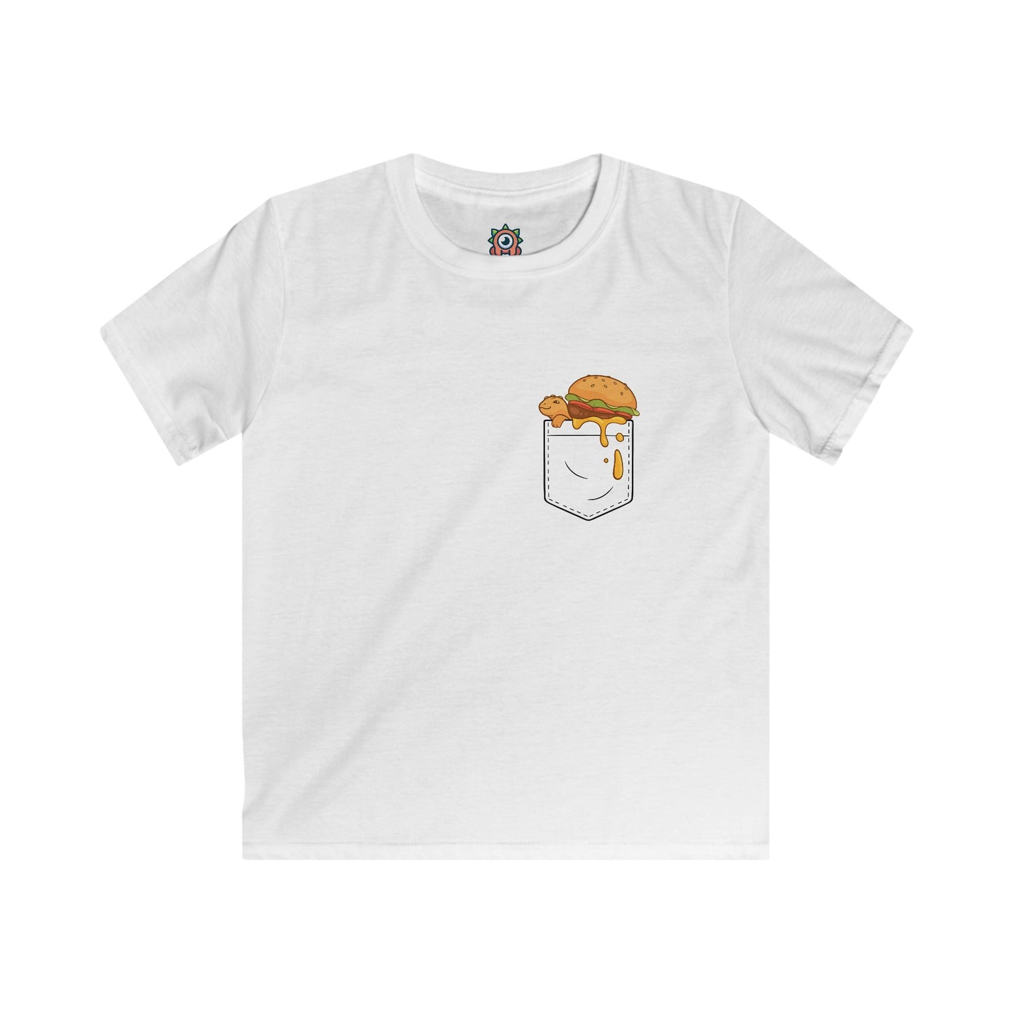 Burger-Turtle in Pocket Kids T-Shirt