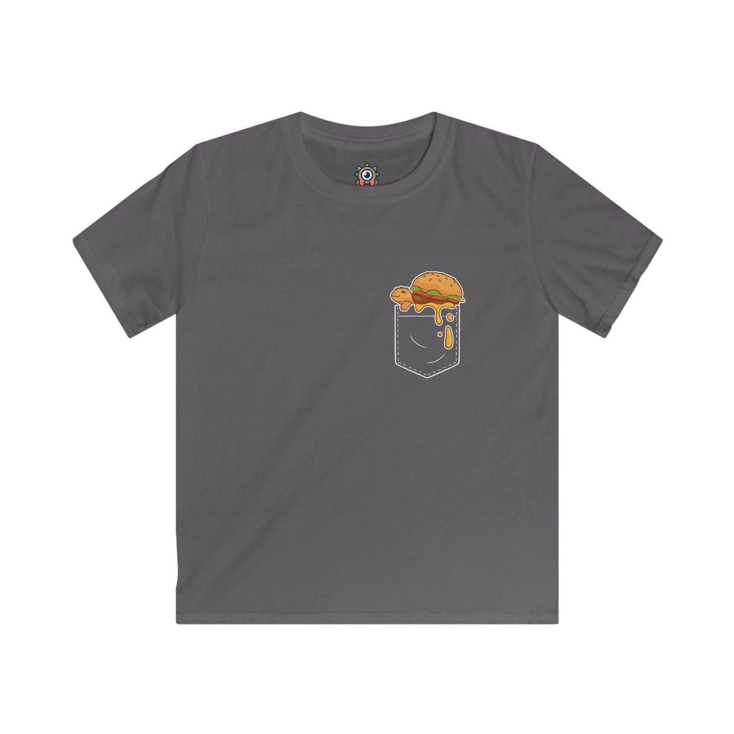 Burger-Turtle in Pocket Kids T-Shirt