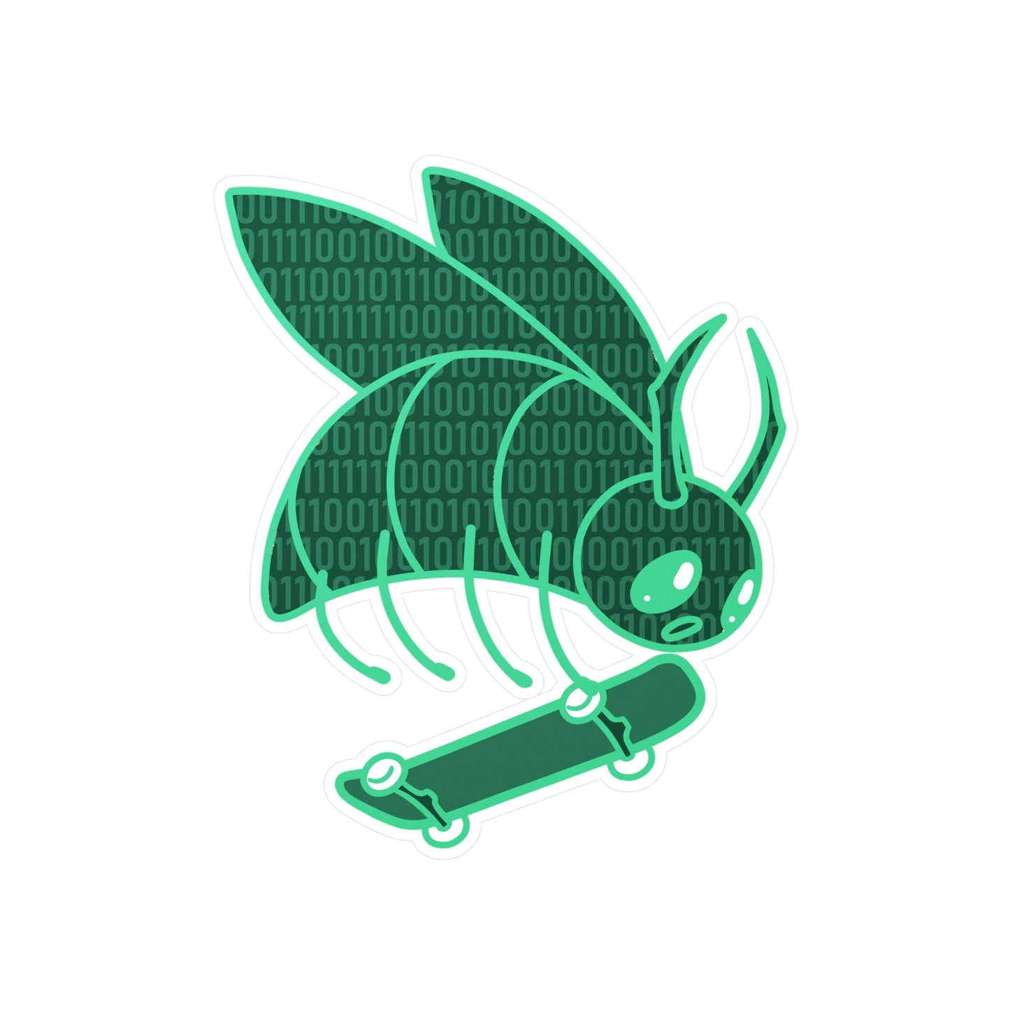 CodeBug Sk8ing Kiss-Cut Vinyl Sticker